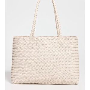 Madewell white woven tote